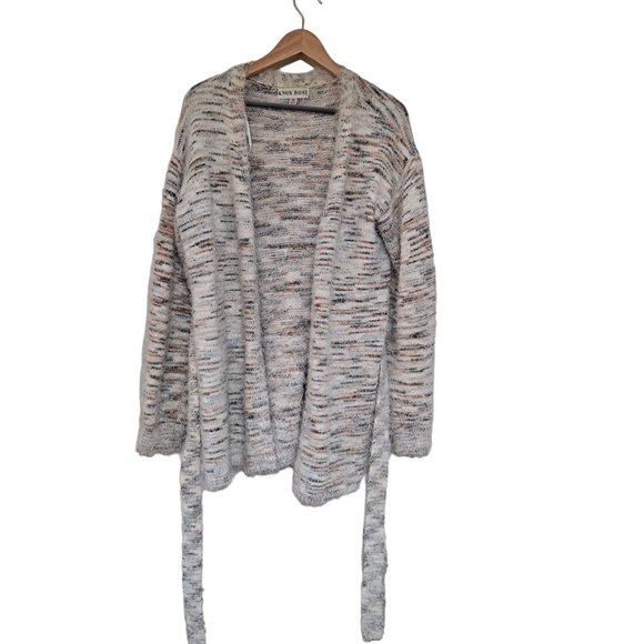 Knox Rose Sweaters - Knox Rose Cardigan Women Size Medium Bishop Sleeves Fuzzy Sweater Comfort Beige